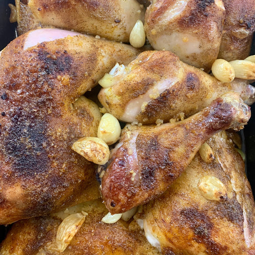 Roasted Chicken with Sweet Garlic Glaze
