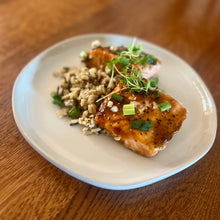 Load image into Gallery viewer, Sweet Bourbon Glazed Salmon &amp; Wild Rice