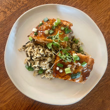 Load image into Gallery viewer, Sweet Bourbon Glazed Salmon &amp; Wild Rice